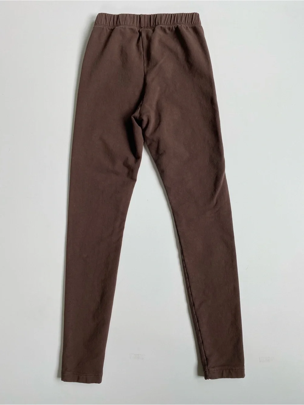Los Angeles Apparel Brown Cotton-Spandex Fleece Lined Leggings S